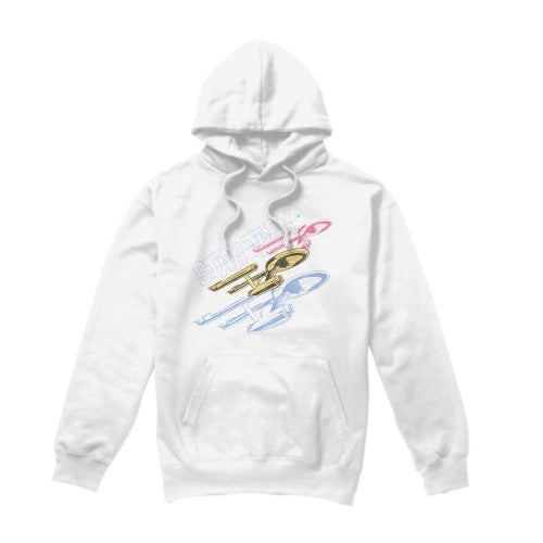 Front - Star Trek Mens Tri Enterprise Retro Hoodie