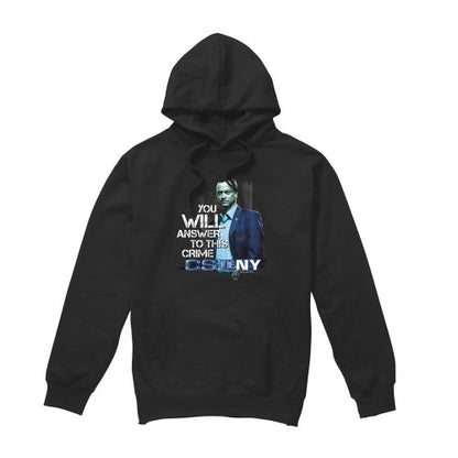 Front - CSI: NY Mens You Will Answer Hoodie