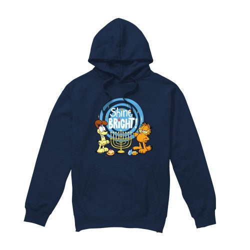 Front - Garfield Mens Shine Bright For Hanukkah Odie Hoodie