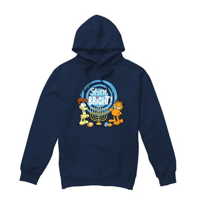 Front - Garfield Mens Shine Bright For Hanukkah Odie Hoodie