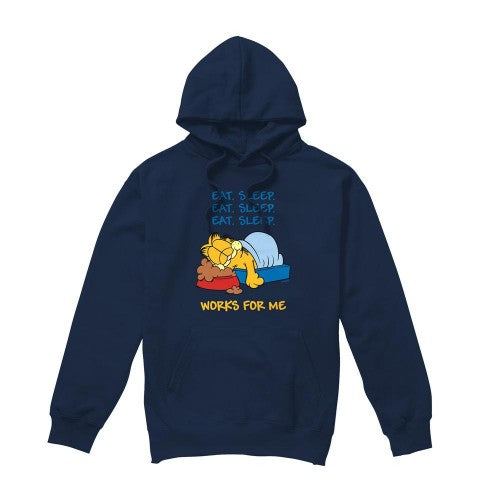 Front - Garfield Mens Works For Me Hoodie