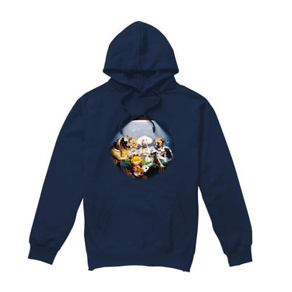 Front - Garfield Mens Playing With The Big Dogs Hoodie