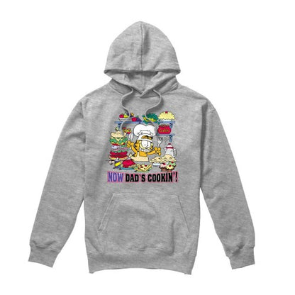 Front - Garfield Mens Now Dad´s Cooking Hoodie