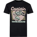 Front - Captain America Mens 70´s T-Shirt