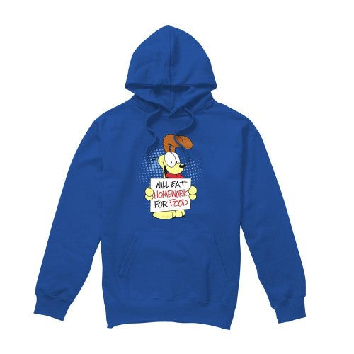 Front - Garfield Mens Will Eat Homework Hoodie