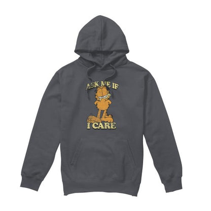 Front - Garfield Mens Ask Me Hoodie