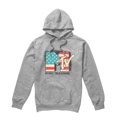 Front - MTV Mens American Logo Hoodie