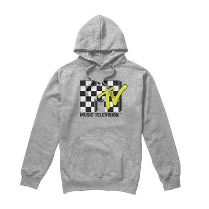 Front - MTV Mens Checkerboard Logo Hoodie