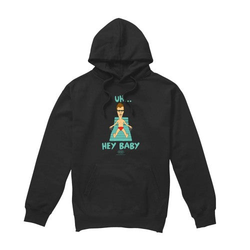 Front - Beavis & Butthead Mens Uh Hey Baby Hoodie