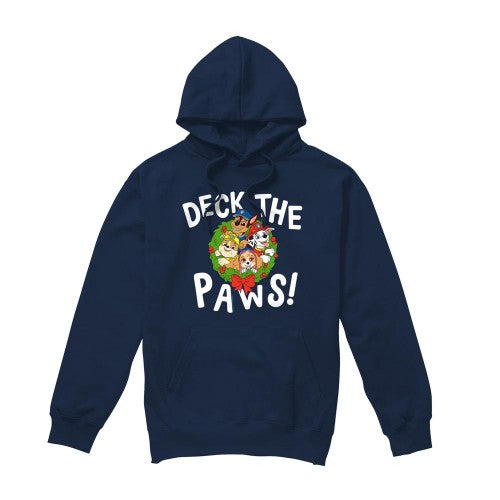 Front - Paw Patrol Mens Deck The Paws Christmas Hoodie