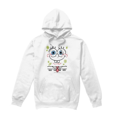 Front - SpongeBob SquarePants Mens Scribble Smile Hoodie