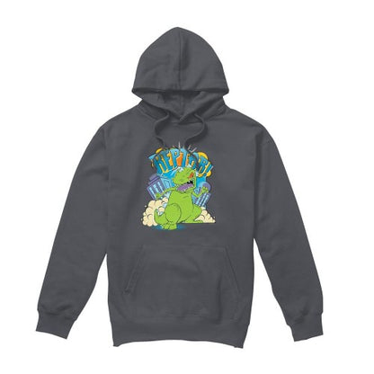 Front - Rugrats Mens Stomp Reptar Hoodie