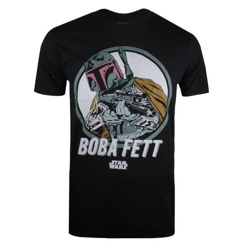Front - Star Wars Mens Boba Fett Retro T-Shirt