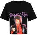 Front - Knight Rider Womens/Ladies Thumbs Up Michael Knight Boxy Crop T-Shirt
