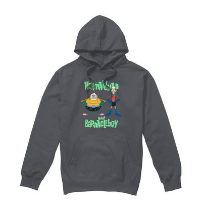 Front - SpongeBob SquarePants Mens Mermaid Man & Barnacle Boy Hoodie