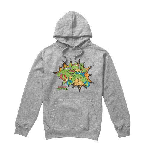 Front - Teenage Mutant Ninja Turtles Mens Funny Face Turtles Hoodie