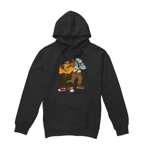 Front - Teenage Mutant Ninja Turtles Mens Bebop & Rocksteady Hoodie