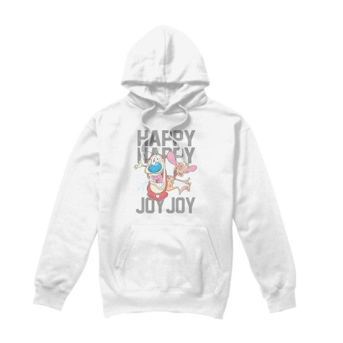 Front - Ren & Stimpy Mens Happy Happy Joy Joy Hoodie