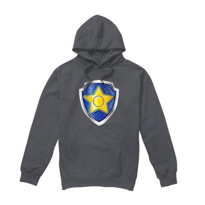 Front - Paw Patrol Mens Chase Badge Hoodie