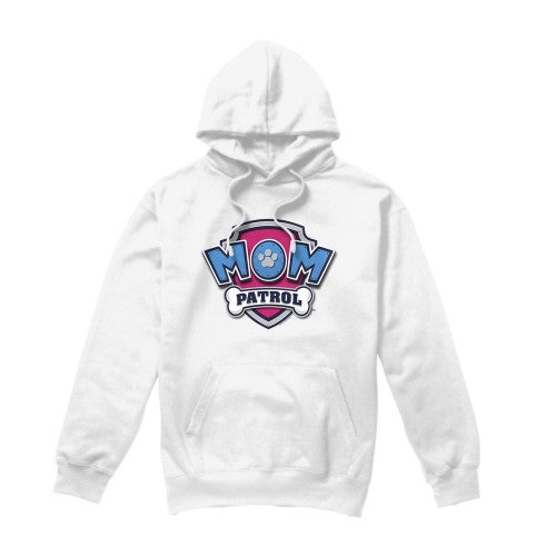 Front - Paw Patrol Mens Mom Patrol Badge Mothers Day Hoodie