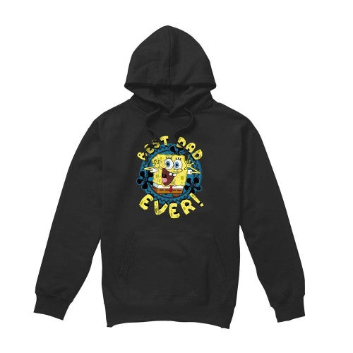 Front - SpongeBob SquarePants Mens Best Dad Ever Fathers Day Hoodie