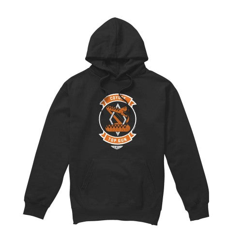 Front - Top Gun Mens Coyote Logo Hoodie