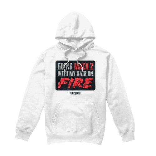 Front - Top Gun Mens Mach 2 Hair On Fire Hoodie