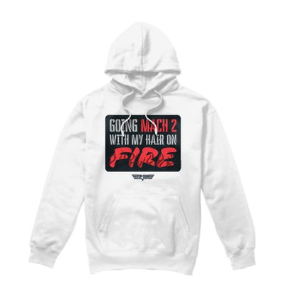 Front - Top Gun Mens Mach 2 Hair On Fire Hoodie