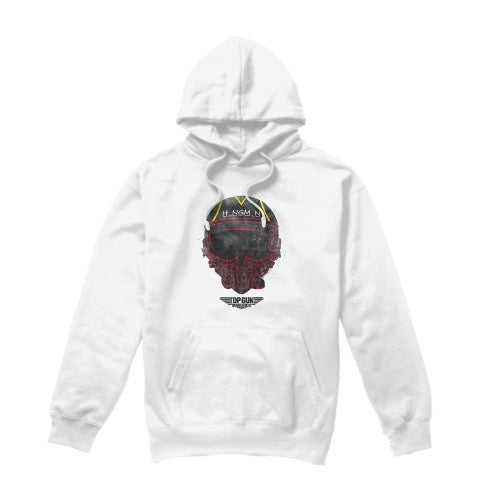 Front - Top Gun Mens Hangman Helmet Hoodie