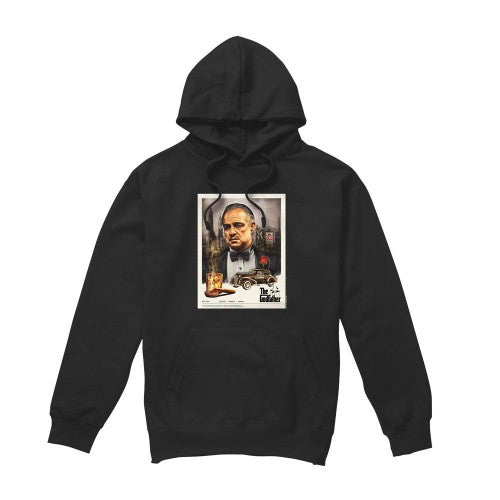 Front - The Godfather Mens Vintage Poster Hoodie