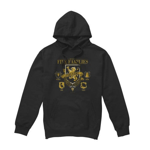 Front - The Godfather Mens Five Families Logos Hoodie