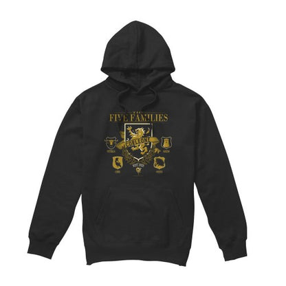Front - The Godfather Mens Five Families Logos Hoodie