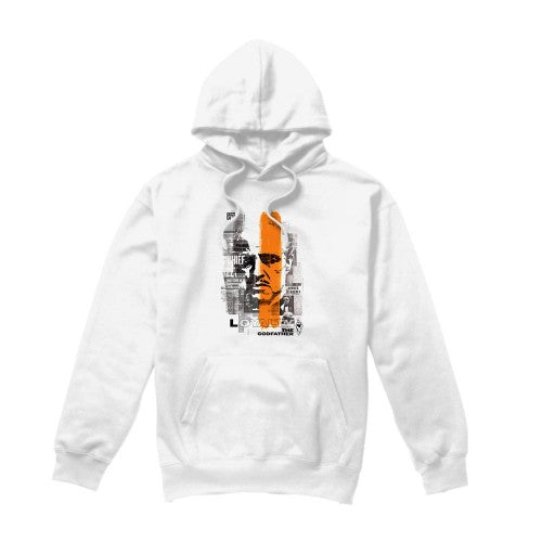Front - The Godfather Mens Don Vito Corleone Newspaper Strip Hoodie