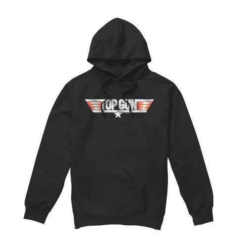 Front - Top Gun Mens Logo Hoodie