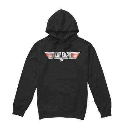 Front - Top Gun Mens Logo Hoodie