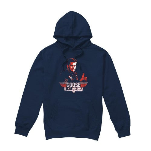 Front - Top Gun Mens Wingman Goose Hoodie