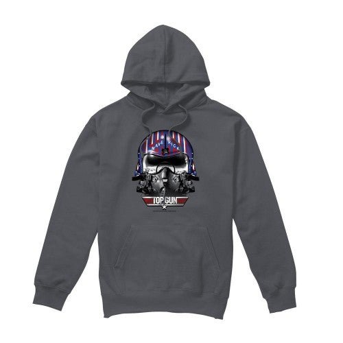 Front - Top Gun Mens Maverick Helmet Hoodie
