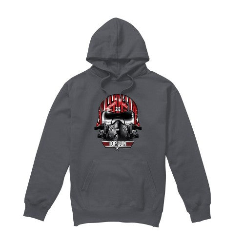 Front - Top Gun Mens Goose Helmet Hoodie