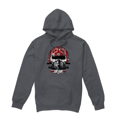 Front - Top Gun Mens Goose Helmet Hoodie