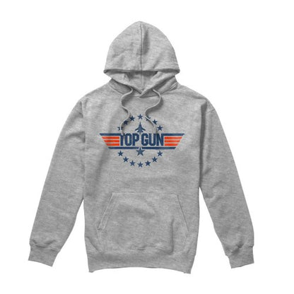 Front - Top Gun Mens Star Logo Hoodie