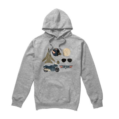 Front - Top Gun Mens Items Hoodie