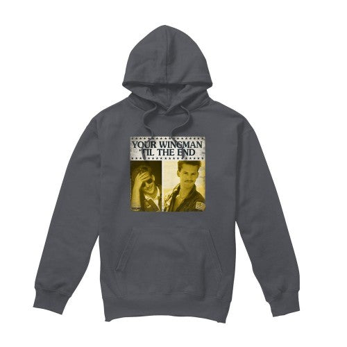Front - Top Gun Mens Til The End Hoodie