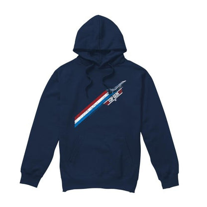Front - Top Gun Mens Stripes Hoodie