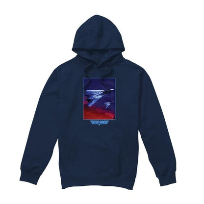 Front - Top Gun Mens Clouds Hoodie