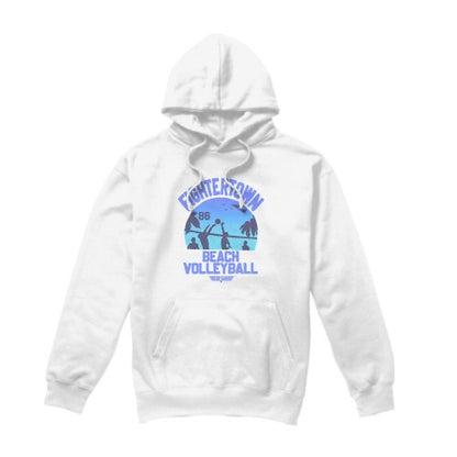 Front - Top Gun Mens Volleyball In Jeans Hoodie