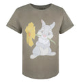 Front - Bambi Womens/Ladies Thumper Flower T-Shirt