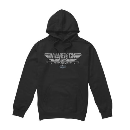 Front - Top Gun: Maverick Mens Plane Logo Hoodie
