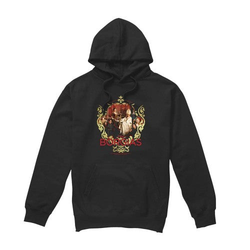 Front - The Borgias Mens Family Portrait Hoodie
