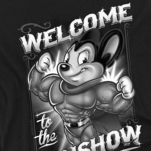 Front - Mighty Mouse Unisex Adult Mighty Gunshow T-Shirt