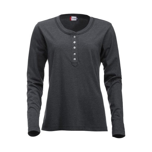 Front - Clique Womens/Ladies Orlando Melange Long-Sleeved T-Shirt